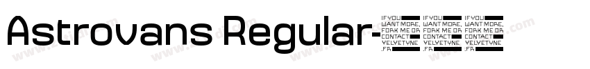 Astrovans Regular字体转换